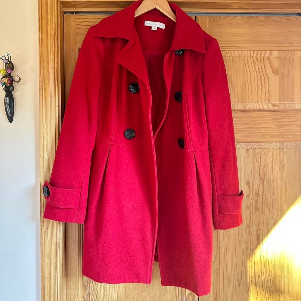 New York Creation Women's Red Coat. Brand new with no tag